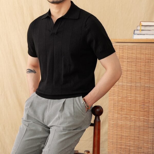 Sunken Stripe Polo Top