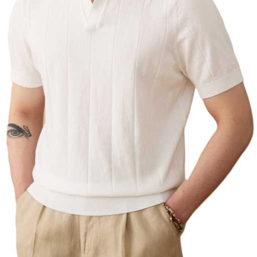 Sunken Stripe Polo Top